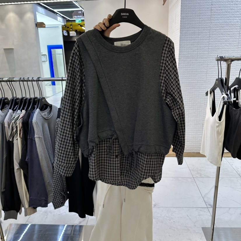 BAKHA東大門實拍女士新品推薦人氣時尚熱賣襯衫蕾絲衫假兩件CHARLES THE SECOND/CHEAP-CHIC襯衫/蕾絲衫圖色2