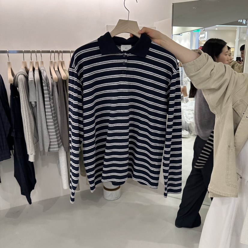 ONESTASTE東大門代購女裝新款休閑熱賣人氣真品時尚長袖T恤ONESTASTE長袖T恤圖色3藍色