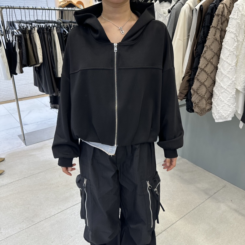 BAKHA韓國代購女裝新品休閑真品推薦時尚人氣衛衣拉鏈連帽衫CHARLES THE SECOND/CHEAP-CHIC衛衣圖色2