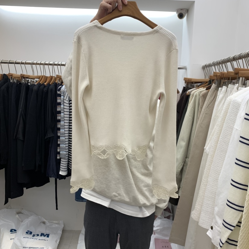 DRESS ROOM韓國直郵女士新款時尚熱賣人氣休閑推薦開衫蕾絲DRESS ROOM開衫
