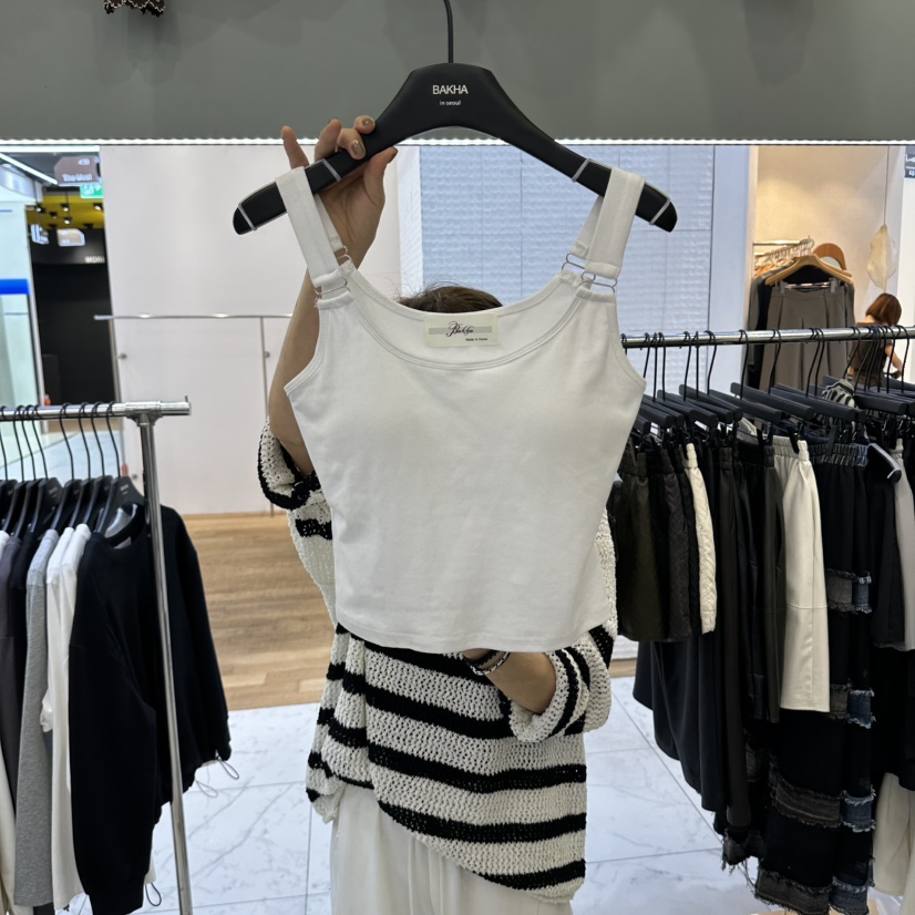 BAKHA韓國代購女裝新款推薦休閑人氣真品熱賣吊帶背心無袖CHARLES THE SECOND/CHEAP-CHIC吊帶/背心圖色1