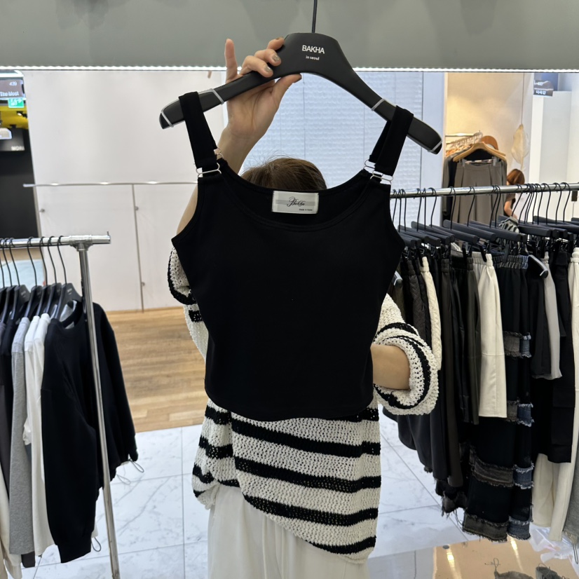 BAKHA韓國代購女裝新款推薦休閑人氣真品熱賣吊帶背心無袖CHARLES THE SECOND/CHEAP-CHIC吊帶/背心圖色3