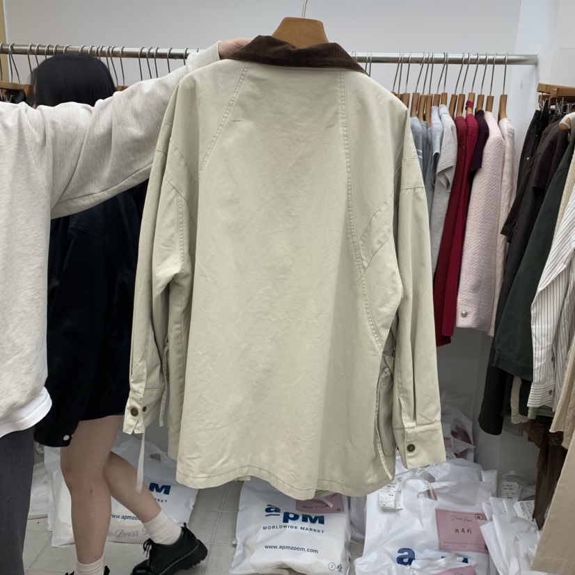 DRESS ROOM韓國直郵女裝新款人氣時尚熱賣休閑夾克燈芯絨DRESS ROOM夾克