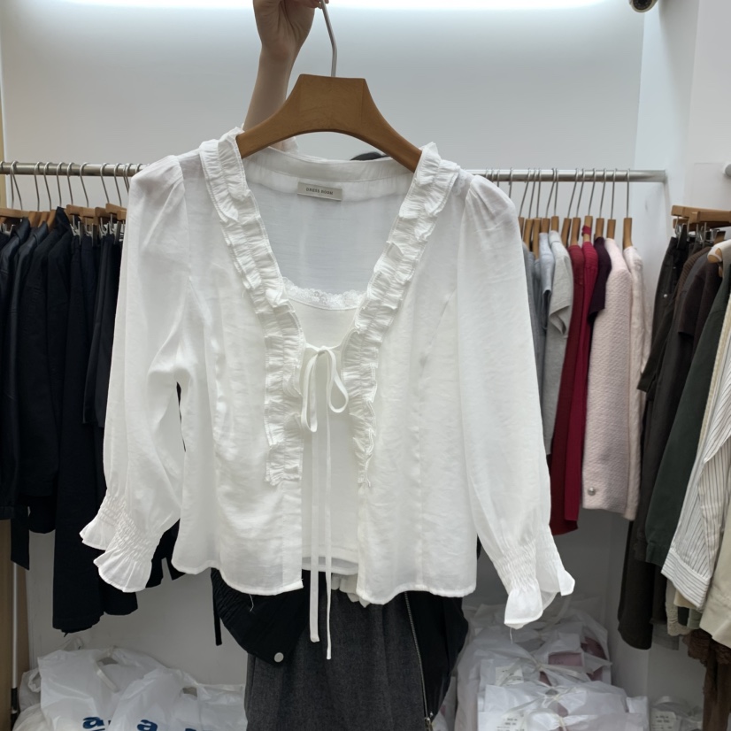 DRESS ROOM東大門直郵女裝新品休閑真品熱賣人氣襯衫蕾絲衫DRESS ROOM襯衫/蕾絲衫圖色1