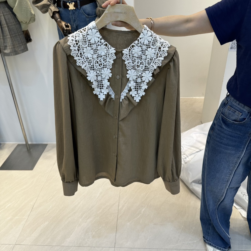 2AN.B韓國直郵女士新品休閑推薦時尚人氣真品襯衫蕾絲衫2AN.B襯衫/蕾絲衫圖色2