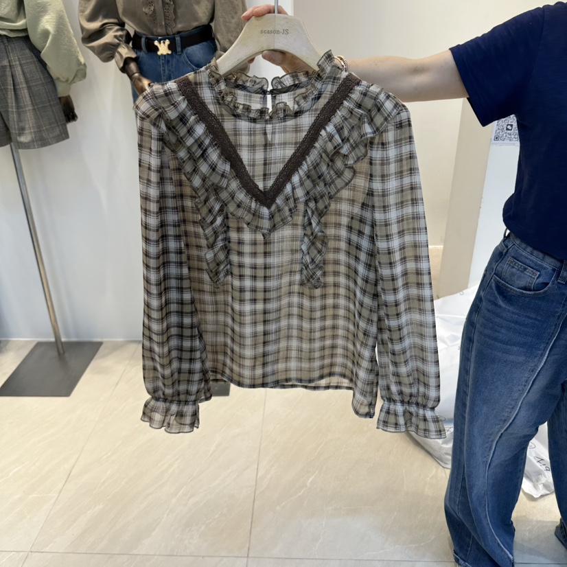 2AN.B韓國代購女裝新款真品休閑熱賣推薦人氣襯衫蕾絲衫2AN.B襯衫/蕾絲衫圖色1