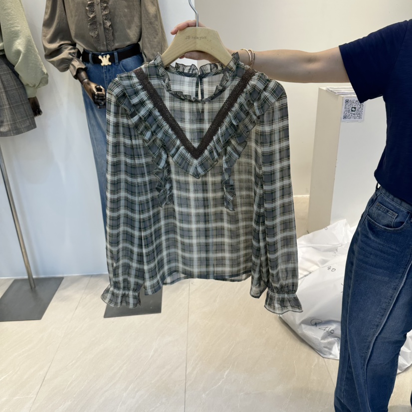 2AN.B韓國代購女裝新款真品休閑熱賣推薦人氣襯衫蕾絲衫2AN.B襯衫/蕾絲衫圖色2