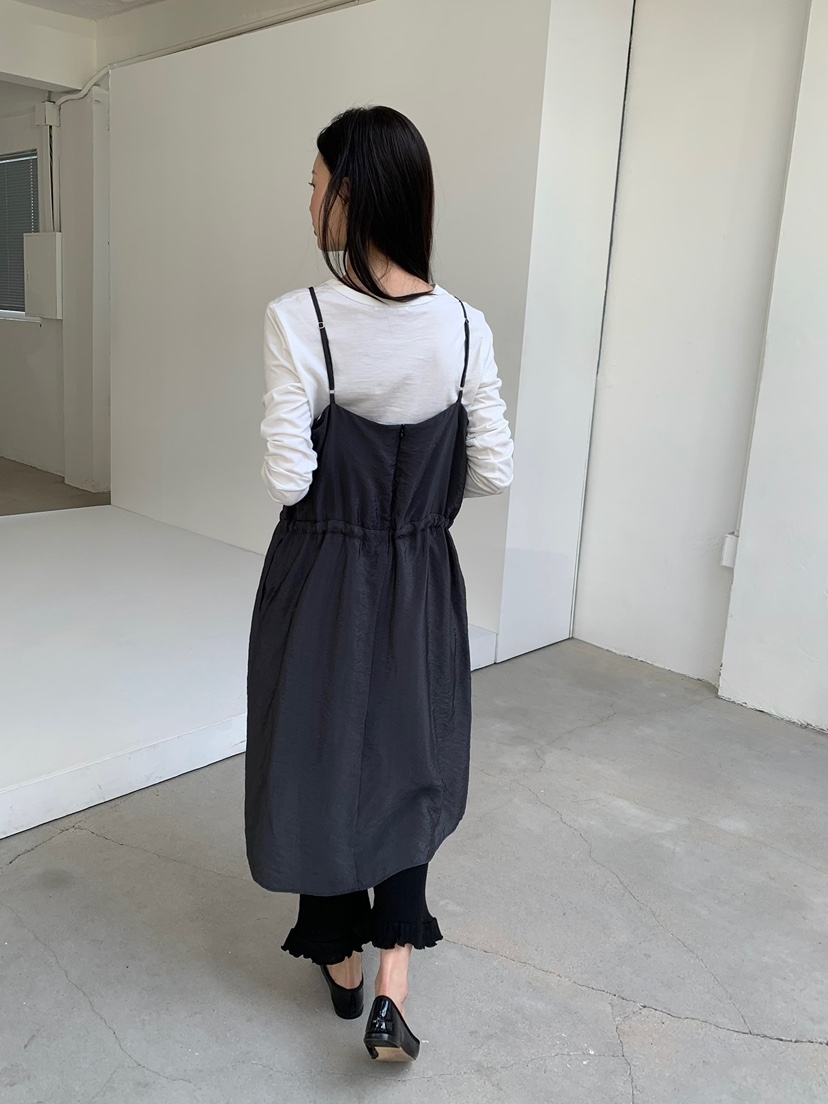 LOVEMYSANTA韓國直郵女裝新款人氣真品連衣裙OPS褶裥紐扣LOVEMYSANTA連衣裙