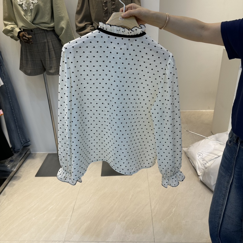 2AN.B東大門實拍女裝新品真品推薦時尚人氣襯衫蕾絲衫絲帶2AN.B襯衫/蕾絲衫