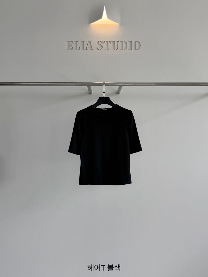 ELIA韓國代購女裝新品熱賣人氣休閑推薦時尚真品T恤ELIAT恤圖色6黑色