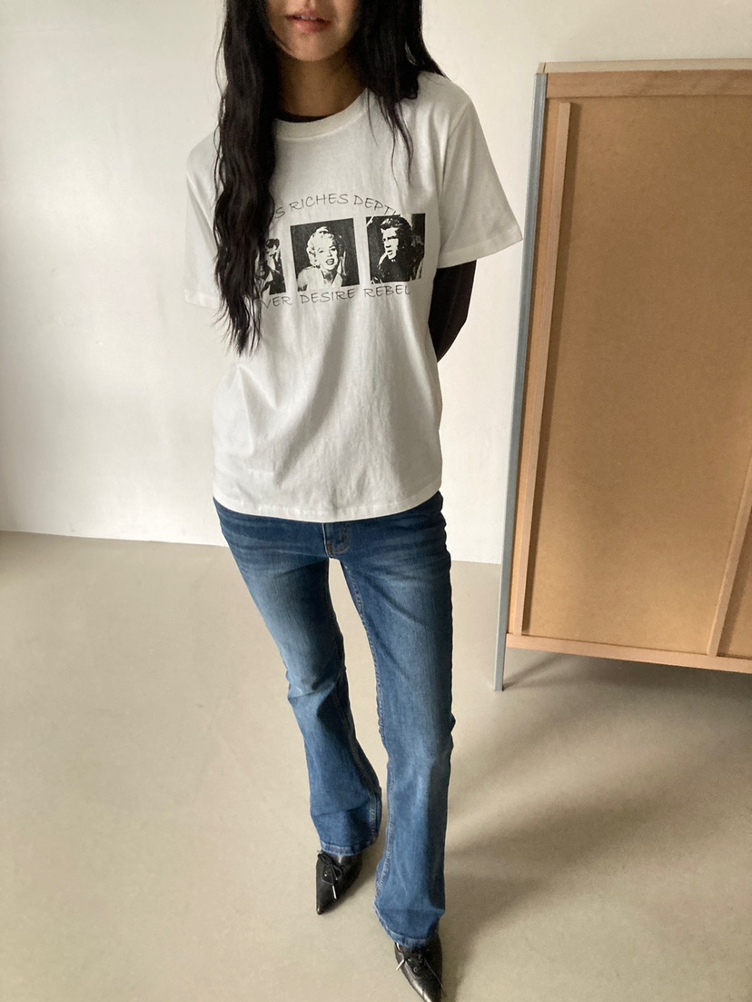 MORE THAN-P東大門直郵女裝新款休閑熱賣牛仔褲修身喇叭MORE THAN牛仔褲