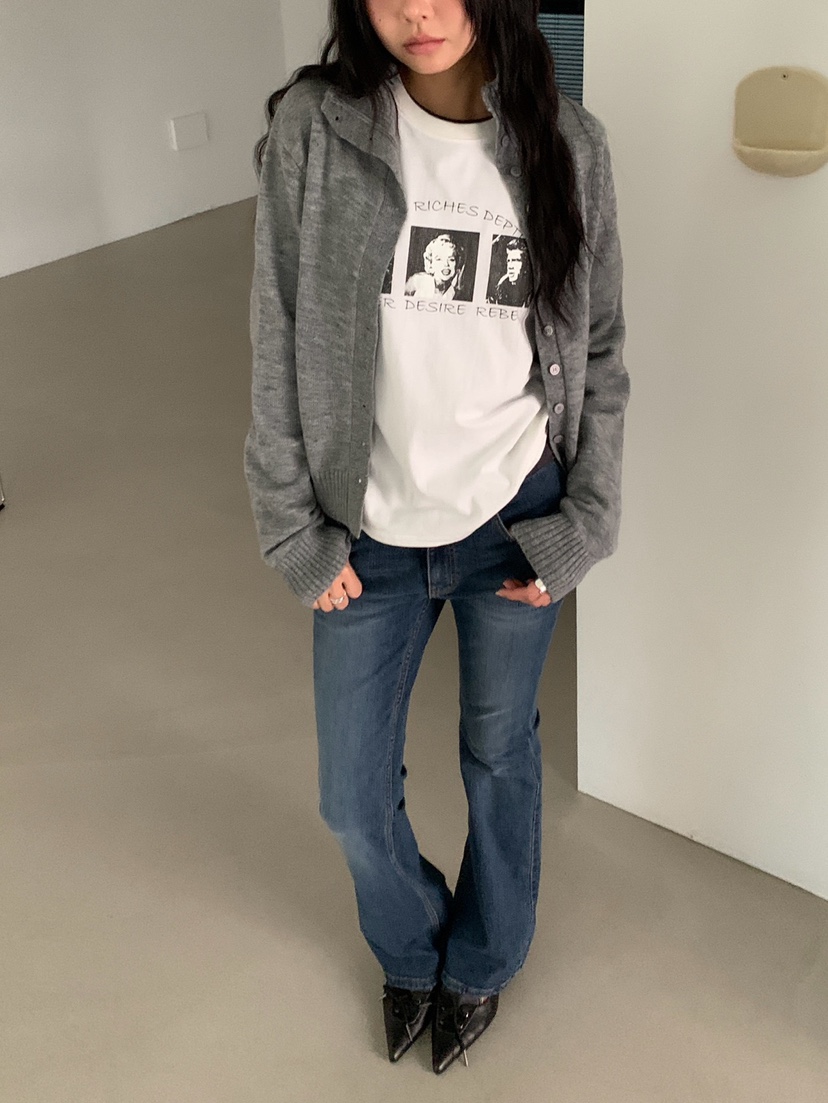 MORE THAN-P東大門直郵女裝新款休閑熱賣牛仔褲修身喇叭MORE THAN牛仔褲