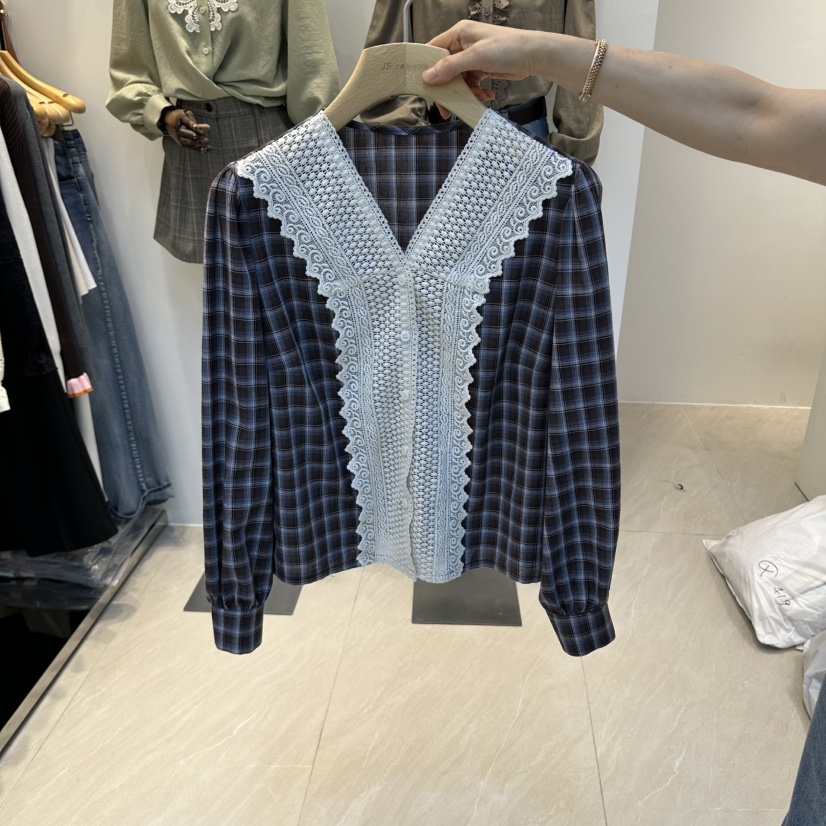 2AN.B韓國直郵女裝新品熱賣人氣真品時尚休閑襯衫蕾絲衫2AN.B襯衫/蕾絲衫圖色1
