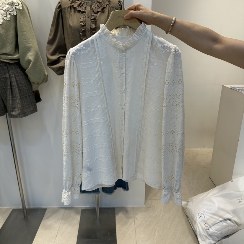 2AN.B東大門直郵女士新品休閑人氣真品推薦時尚襯衫蕾絲衫2AN.B襯衫/蕾絲衫圖色2奶油色