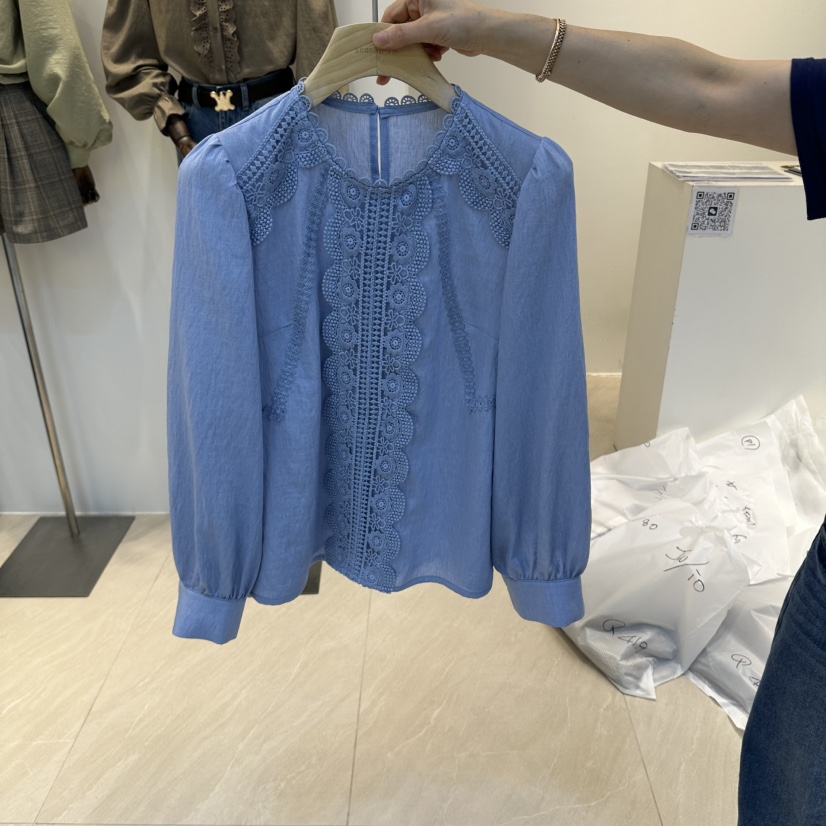 2AN.B東大門實拍女士新品真品時尚人氣休閑襯衫蕾絲衫刺繡2AN.B襯衫/蕾絲衫圖色2
