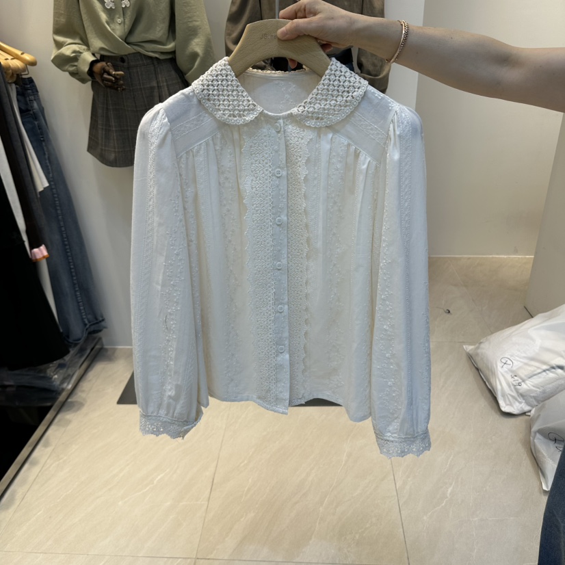 2AN.B東大門代購女裝新品熱賣人氣時尚推薦休閑襯衫蕾絲衫2AN.B襯衫/蕾絲衫圖色2奶油色