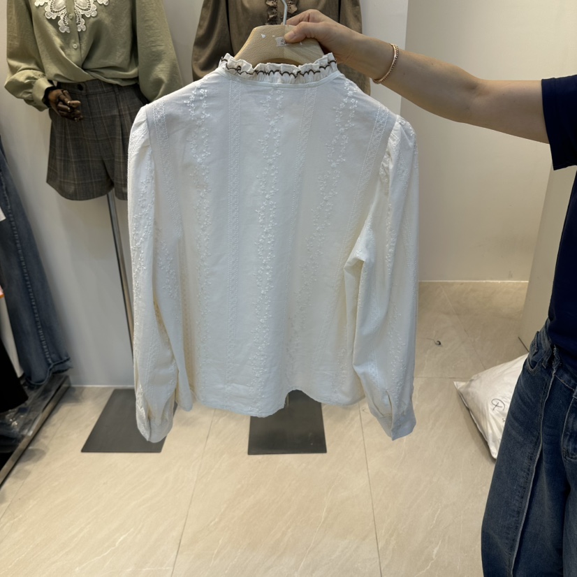2AN.B韓國直郵女裝新品時尚推薦休閑真品襯衫蕾絲衫刺繡2AN.B襯衫/蕾絲衫