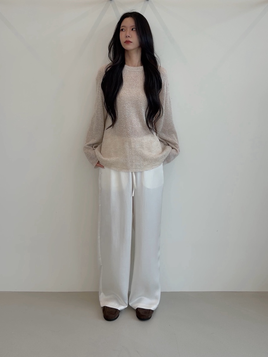 ELIA韓國直郵女裝新品時尚推薦真品休閑熱賣人氣休閑褲緞面ELIA休閑褲