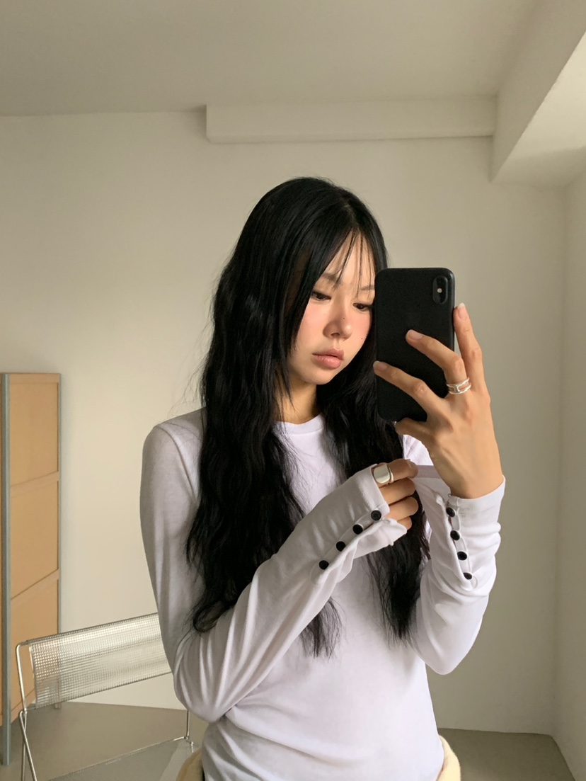 MORE THAN-P東大門實拍女裝新款休閑推薦真品時尚長袖T恤MORE THAN長袖T恤