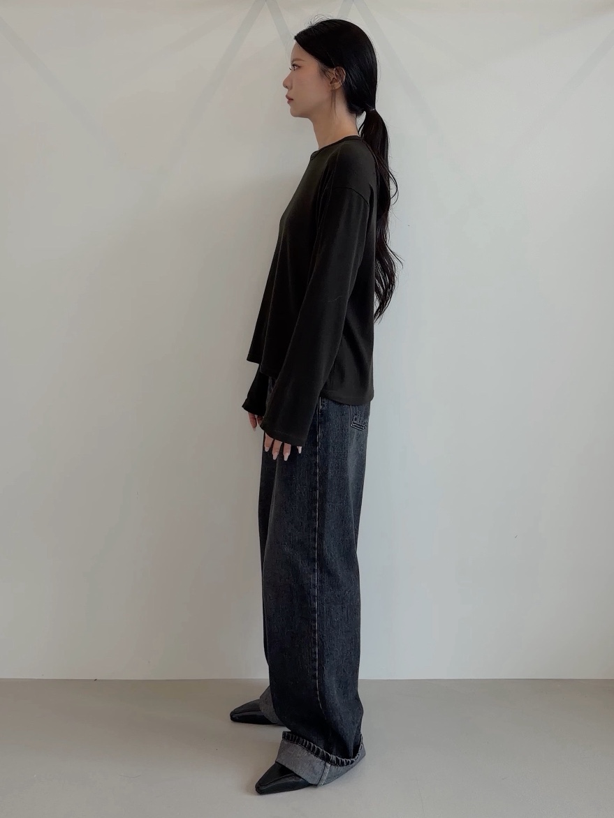 ELIA東大門實拍女裝新品人氣推薦時尚熱賣真品長袖T恤羊毛ELIA長袖T恤
