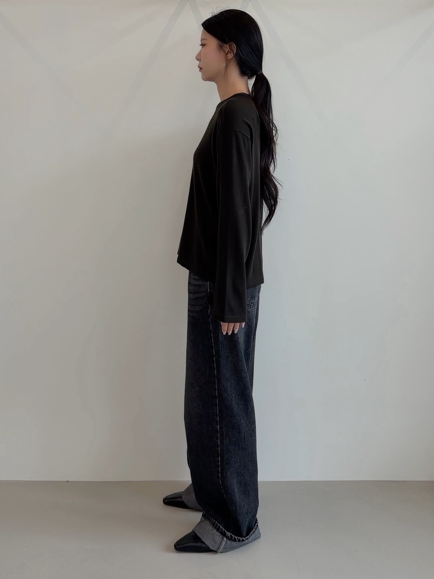 ELIA東大門實拍女裝新品人氣推薦時尚熱賣真品長袖T恤羊毛ELIA長袖T恤