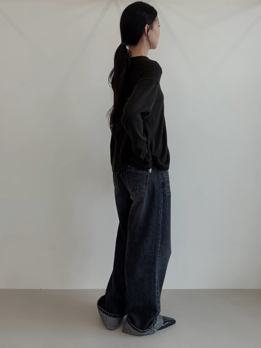 ELIA東大門實拍女裝新品人氣推薦時尚熱賣真品長袖T恤羊毛ELIA長袖T恤