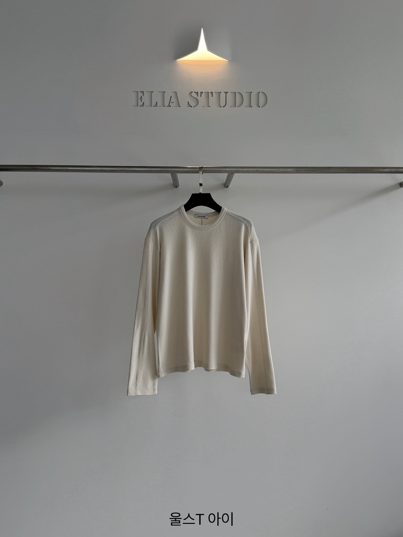 ELIA東大門實拍女裝新品人氣推薦時尚熱賣真品長袖T恤羊毛ELIA長袖T恤圖色1