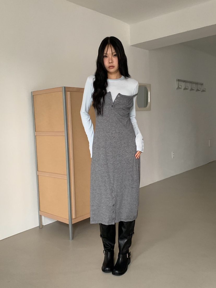 MORE THAN-P東大門代購女裝新品人氣時尚真品連衣裙OPSMORE THAN連衣裙