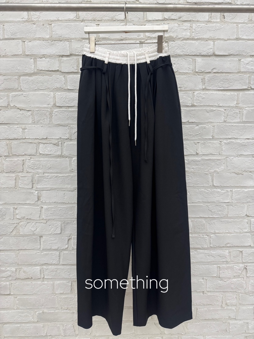 SOMETHING-L/FANCY韓國直郵女裝新款熱賣休閑真品休閑褲SOMETHING-L/FANCY休閑褲圖色2黑色