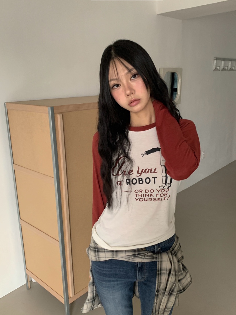 MORE THAN-P韓國代購女士新品人氣休閑熱賣時尚長袖T恤MORE THAN長袖T恤