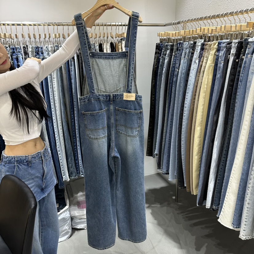 L'ETOILE/FORTY FOUR東大門代購女士新品真品休閑背帶褲L'ETOILE/forty four背帶褲