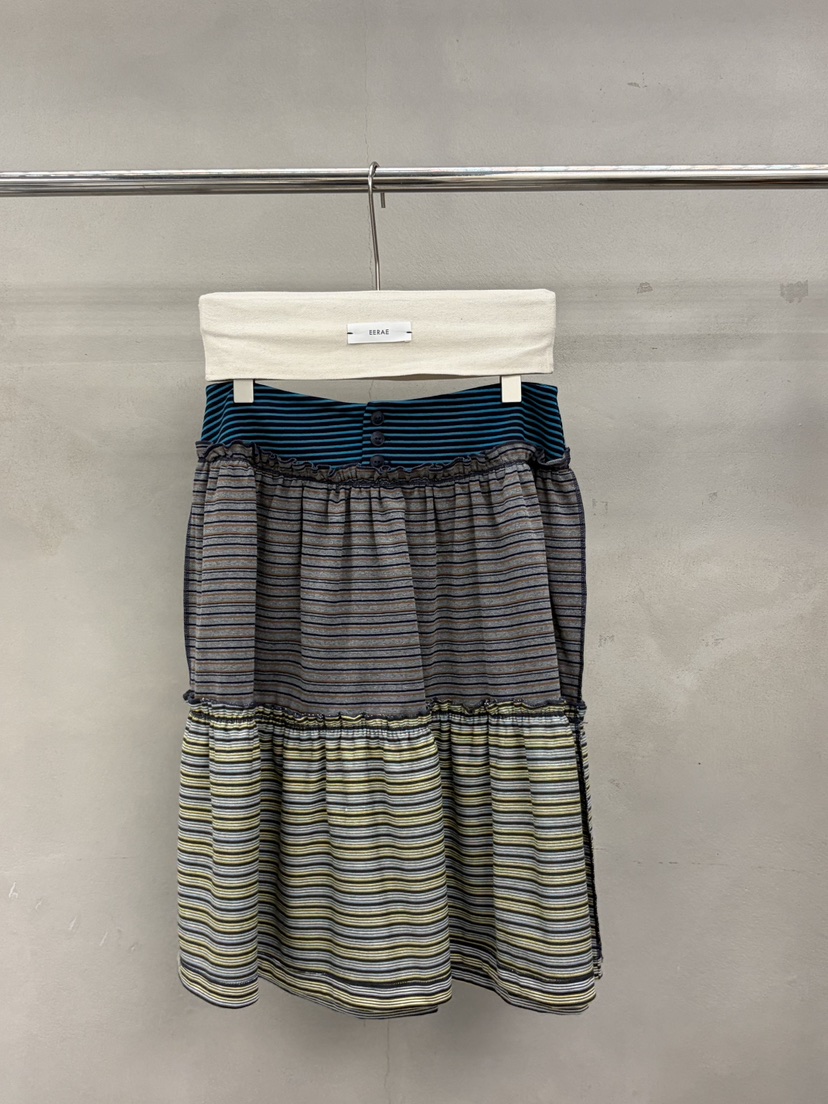 EERAE韓國直郵女裝新品推薦真品熱賣時尚休閑半身裙中短裙EERAE半身裙/中短裙圖色2孔雀藍