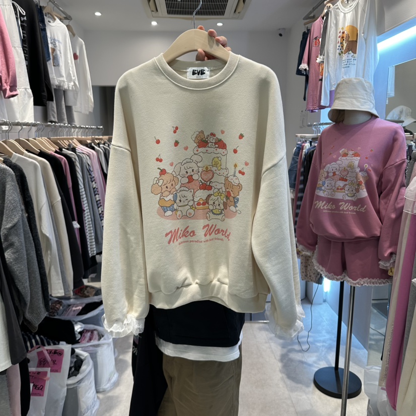 EVE韓國直郵女裝新品真品時尚人氣推薦熱賣休閑衛衣EVE衛衣圖色2