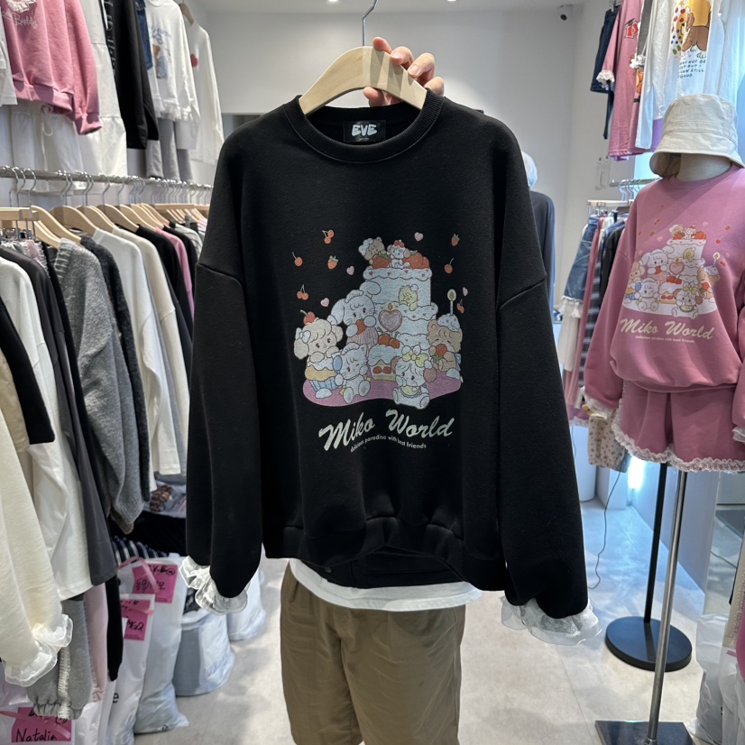 EVE韓國直郵女裝新品真品時尚人氣推薦熱賣休閑衛衣EVE衛衣圖色3