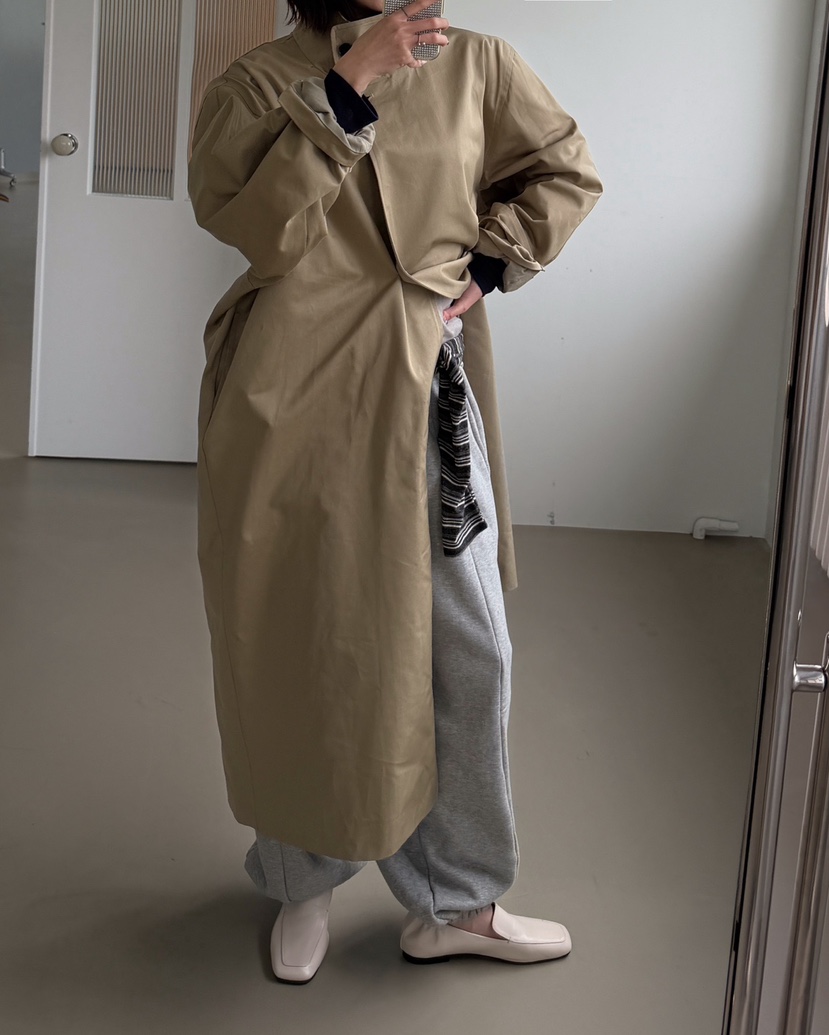 J SHOP東大門實拍女裝新品休閑真品推薦人氣熱賣長款風衣J_SHOP長款風衣