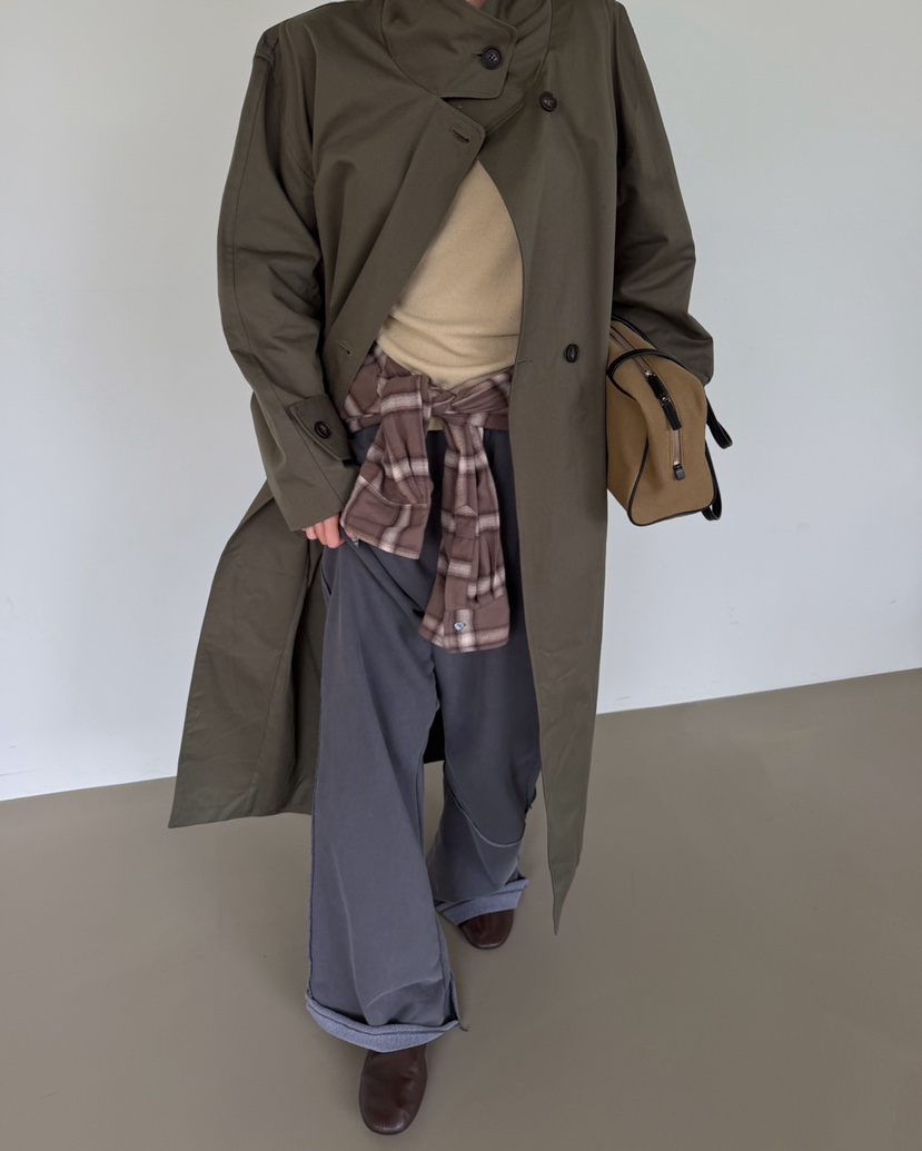 J SHOP東大門實拍女裝新品休閑真品推薦人氣熱賣長款風衣J_SHOP長款風衣