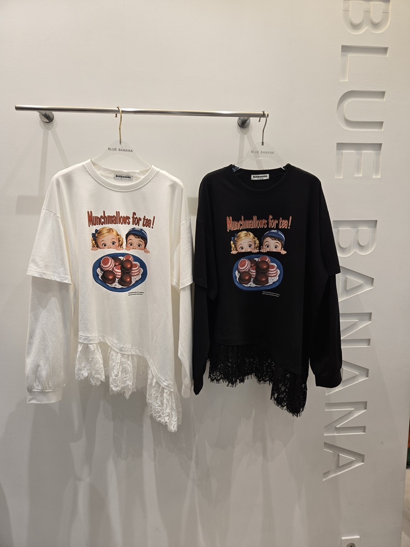 BLUE BANANA韓國代購女士新品推薦休閑熱賣真品長袖T恤棉BLUE BANANA長袖T恤