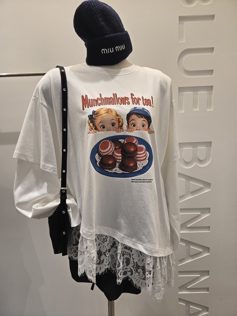 BLUE BANANA韓國代購女士新品推薦休閑熱賣真品長袖T恤棉BLUE BANANA長袖T恤