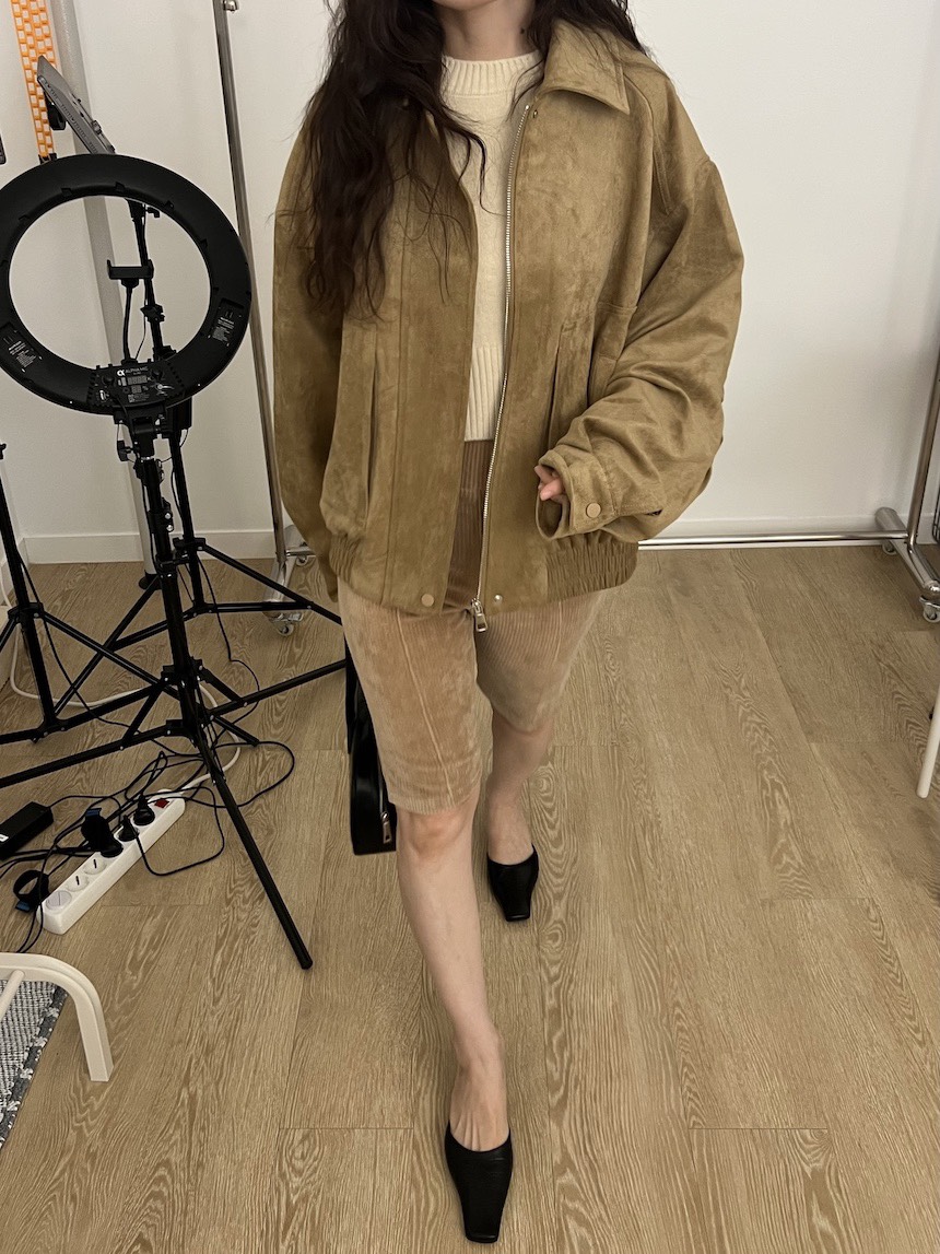 PLANTS ON GRAY韓國代購女裝新款真品休閑熱賣夾克麂皮PLANTS ON GRAY夾克