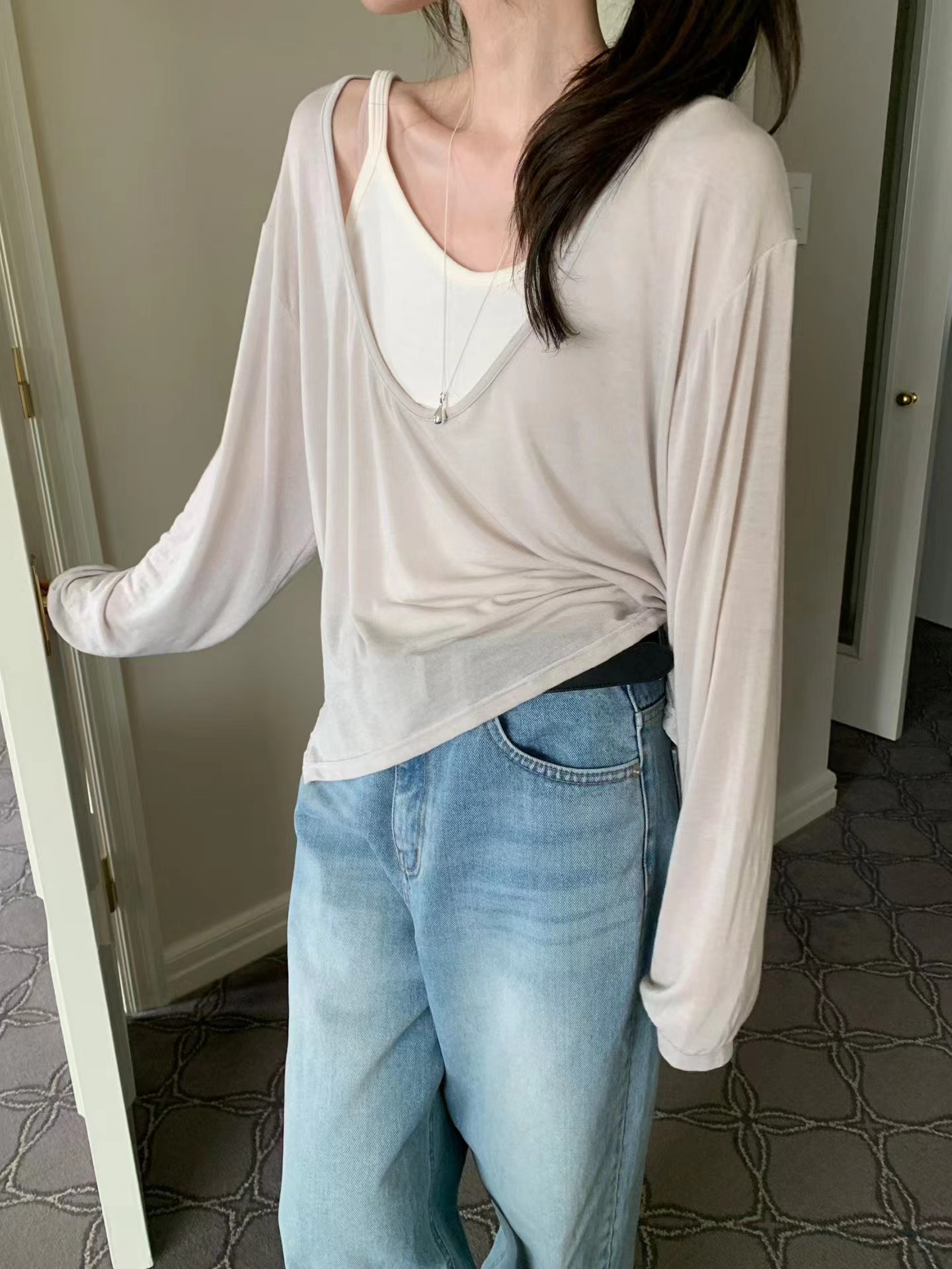 MELLOUNGE-멜라운지-T東大門實拍女士新款真品吊帶背心無袖MELLOUNGE-2件起吊帶/背心