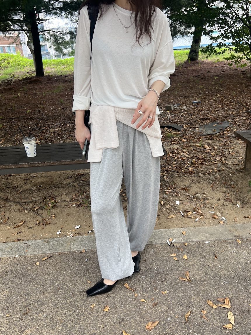 PLANTS ON GRAY東大門實拍女士新品人氣時尚休閑褲寬松PLANTS ON GRAY休閑褲