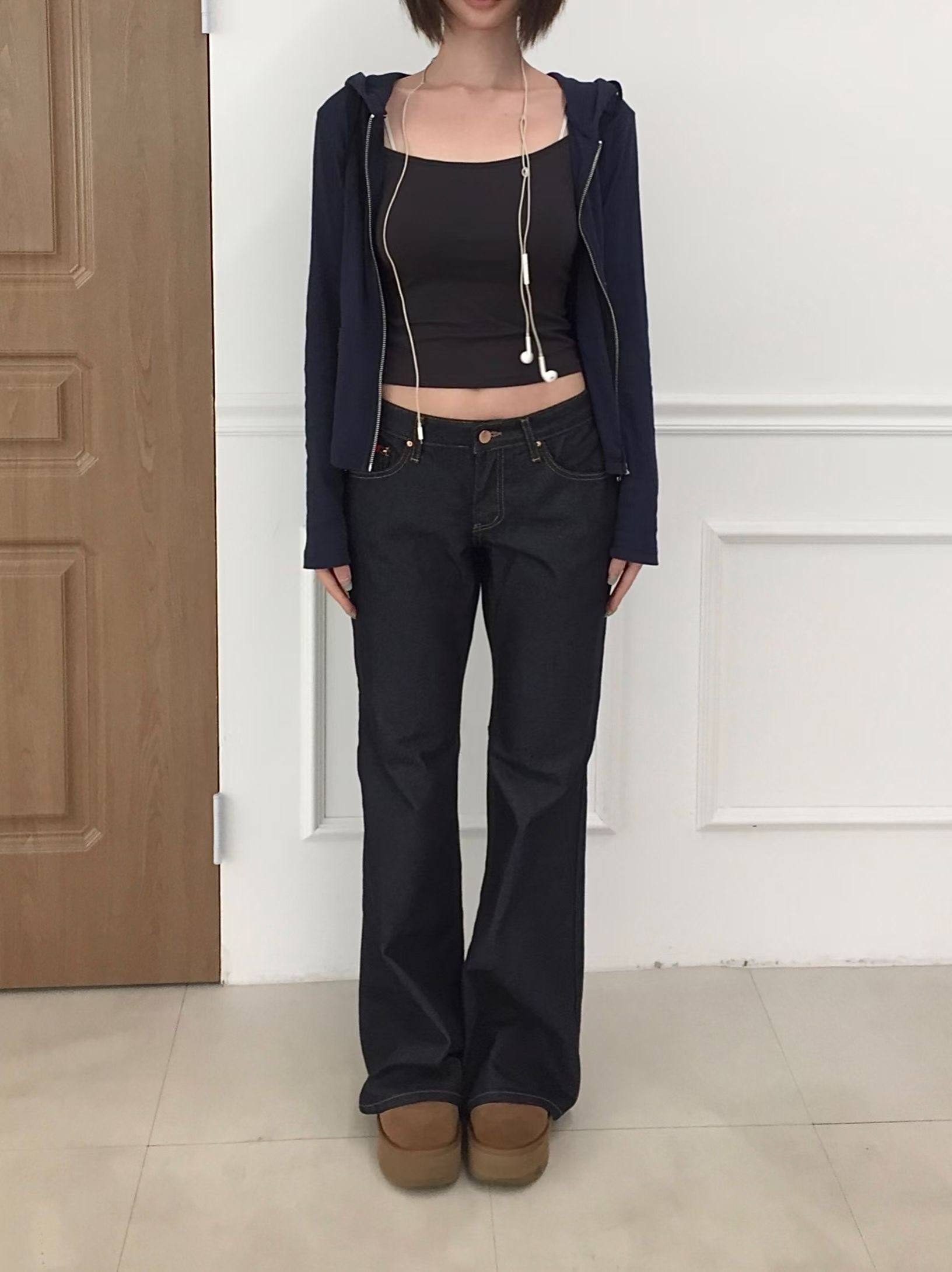 JJIM韓國代購女裝新品人氣真品休閑時尚熱賣推薦牛仔褲JJIM牛仔褲