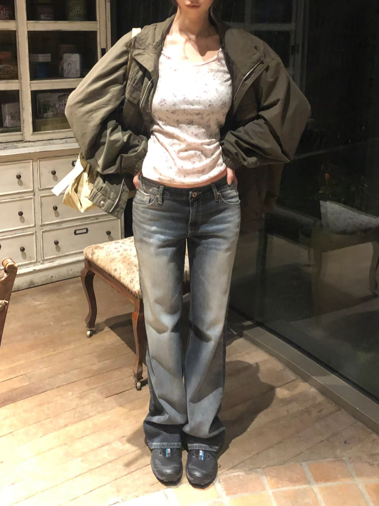 JJIM東大門代購女裝新品推薦時尚休閑人氣真品熱賣牛仔褲JJIM牛仔褲圖色1