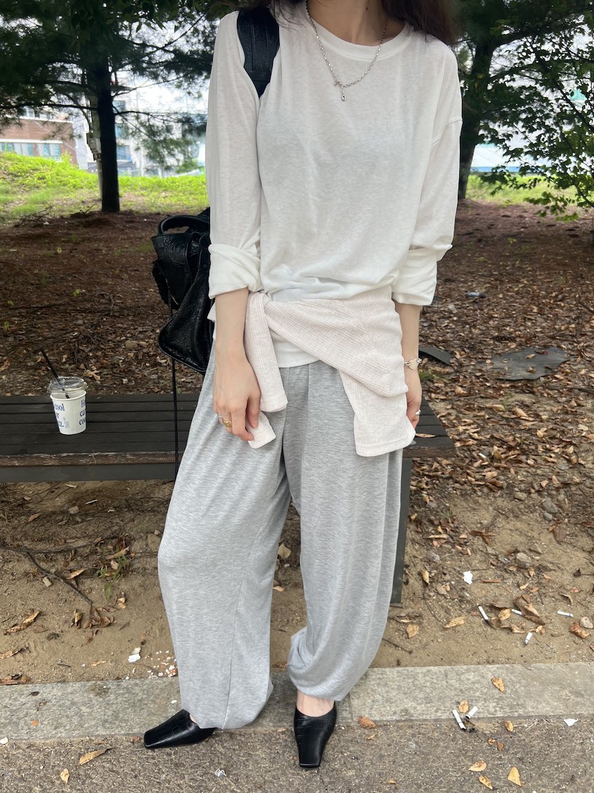 PLANTS ON GRAY韓國代購女裝新品人氣時尚推薦休閑長袖T恤PLANTS ON GRAY長袖T恤