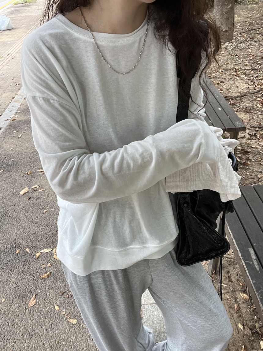 PLANTS ON GRAY韓國代購女裝新品人氣時尚推薦休閑長袖T恤PLANTS ON GRAY長袖T恤
