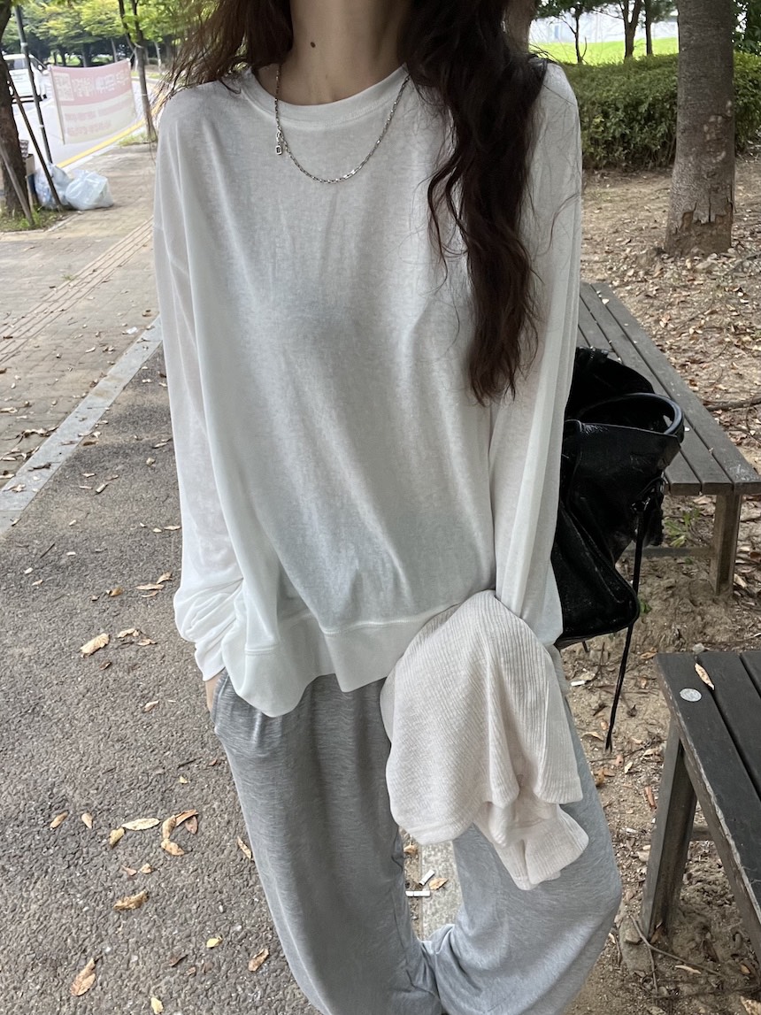 PLANTS ON GRAY韓國代購女裝新品人氣時尚推薦休閑長袖T恤PLANTS ON GRAY長袖T恤