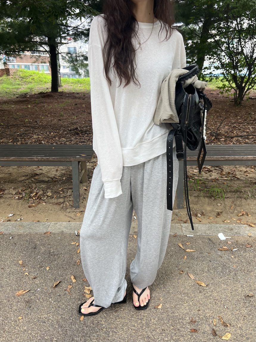 PLANTS ON GRAY韓國代購女裝新品人氣時尚推薦休閑長袖T恤PLANTS ON GRAY長袖T恤