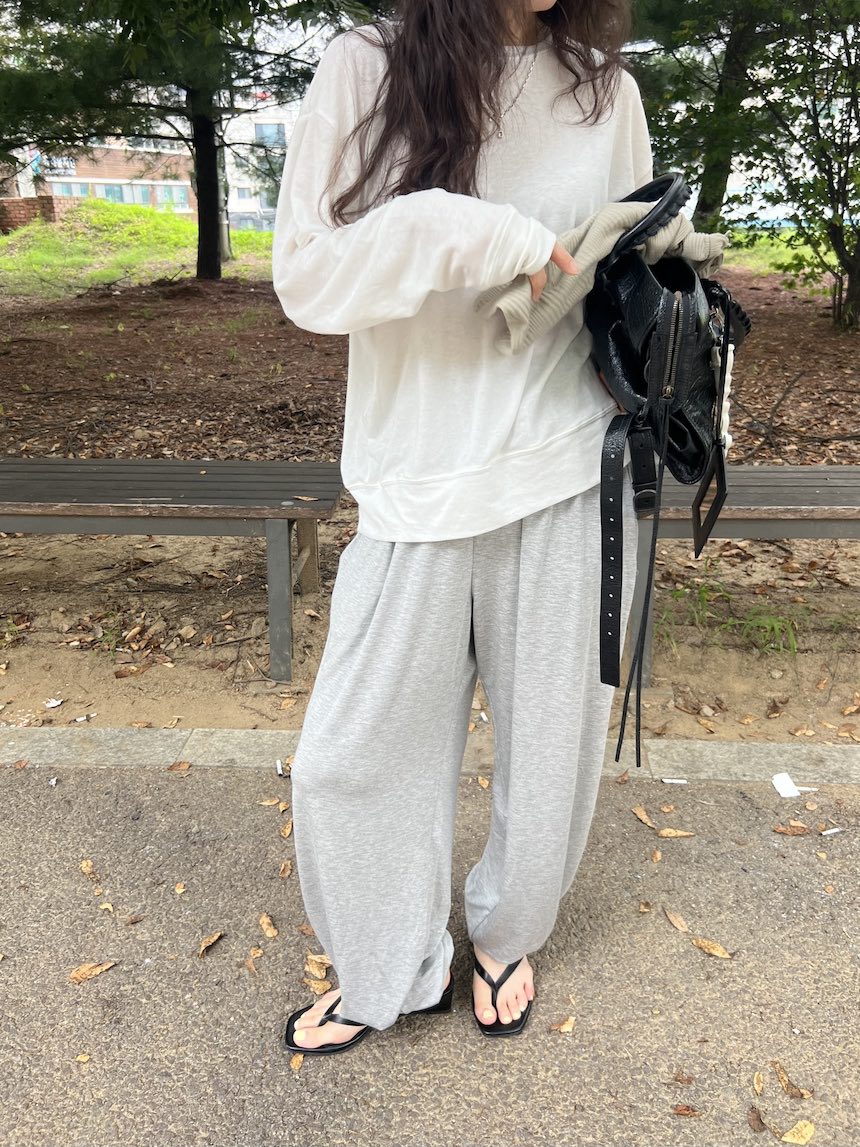 PLANTS ON GRAY韓國代購女裝新品人氣時尚推薦休閑長袖T恤PLANTS ON GRAY長袖T恤