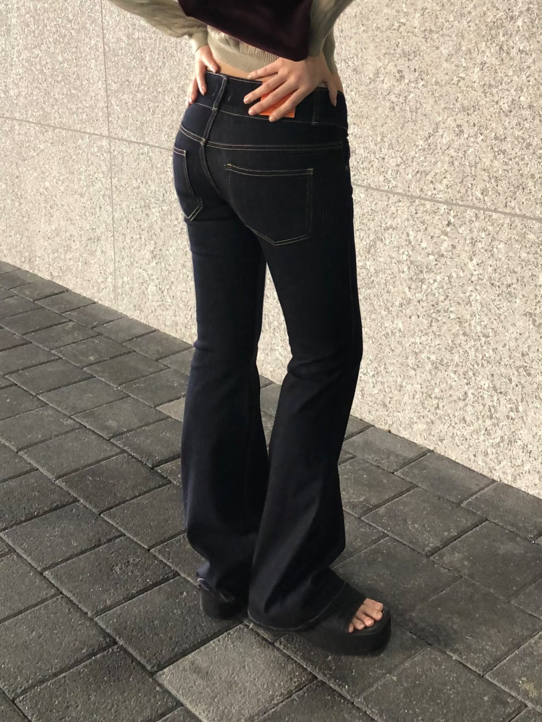 JJIM韓國代購女士新品熱賣推薦真品人氣時尚休閑牛仔褲JJIM牛仔褲