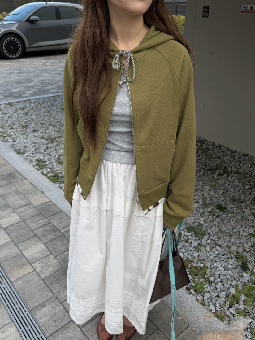 PEBBLE東大門實拍女士新款時尚熱賣衛衣拉鏈連帽衫印花撞色PEBBLE衛衣